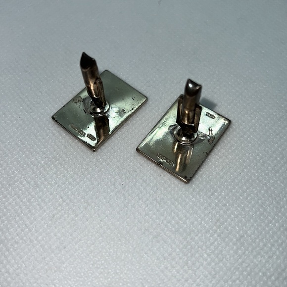 VINTAGE CUFF LINKS STAMPED “STERLING 925” SILVER WESTERN BRONCO HORSE - Picture 6 of 8